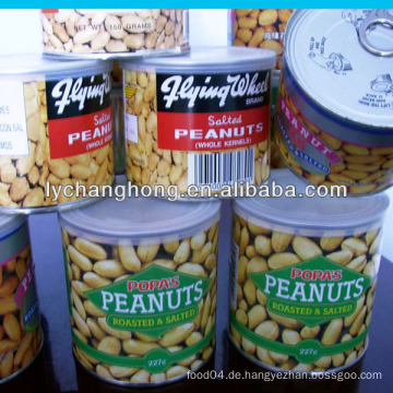 China geröstete und gesalzene Canned Groundnuts blanchierte gebratene Kernel niedrigster Preis gemischte Kerne